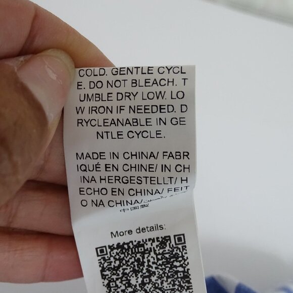 Shein Curve Blue White Stripe Blouse Women OXL 12 With Back Twist Detail - Picture 6 of 7